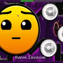 PLay Geometry Dash Bacon Invasion now!