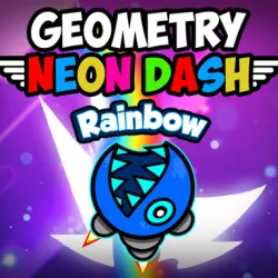 PLay Geometry Neon Dash Rainbow now!