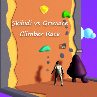 Skibidi vs Grimace Climber Race