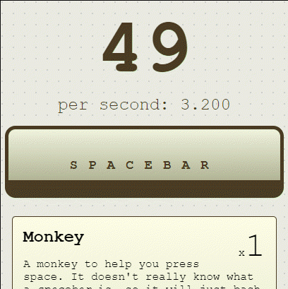 Spacebar Clicker / Try to score 100M in one hour!